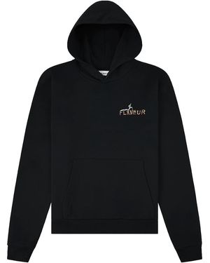 FLANEUR HOMME Passage Of Time Hoodie F15007 Blk" - Black