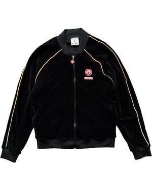 CASABLANCA Velour Track Jacket Aw25 Jtp 421 01" - Black