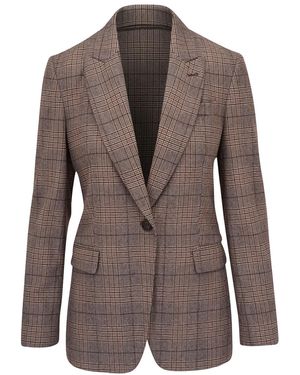 Brunello Cucinelli Wool Blend Tailored Jacket Brun1306" - Black