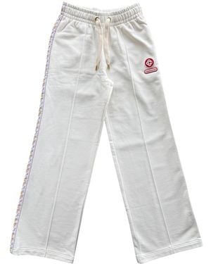 CASABLANCA Flame Laurel Tape Open Hem Jogger "Off Aw25 Jtr 101 05" - Black