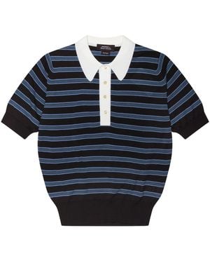 Wales Bonner John Smedley Breeze Polo Shirt Us26Kns4879Wo04581" - Blue