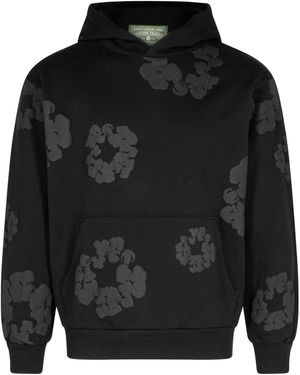 DENIM TEARS Mono Cotton Wreath Sweatshirt Dt024" - Black
