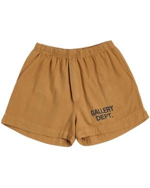 GALLERY DEPT. Logo Zuma Shorts "Tan" Gd130" - Black