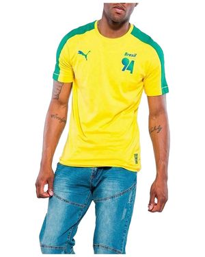 PUMA Forever Football T7 T-Shirt "Brazil - Black
