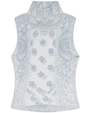 Rhude Bandana Mesh Tank Rhss22Ta04016199" - Black