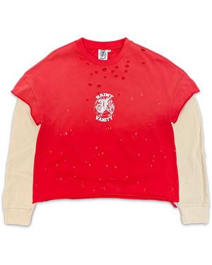 SAINT VANITY Cutoff Layered Thermal Long-Sleeve T-Shirt Sv002"
