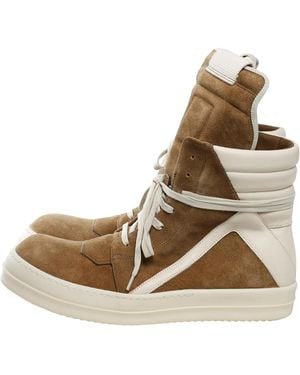 Rick Owens Temple Geobasket High "Sumi Milk Milk" Ru01F2894 Lcsuco 10411" - Black