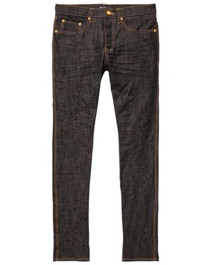 Purple Brand Slim Fit Low Rise With Slim Leg Jeans "Raw" P001 Rboj123" - Black