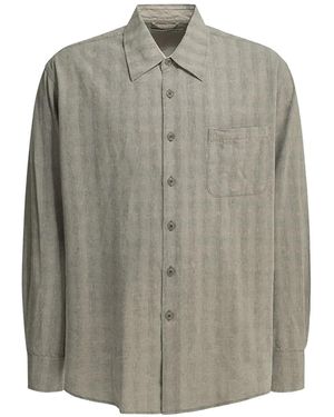 Our Legacy Above Shirt "Sage Trail Check Dryline Weave" M2262Ast" - Black