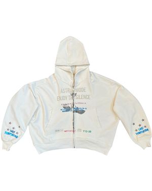 Astrum Silence Zip Hoodie "Bone" Ast009" - Black