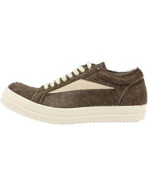 Rick Owens Hollywood Vintage Trainer Low Fur Milk" Rr02E1897 Lhlclv 10611" - Black