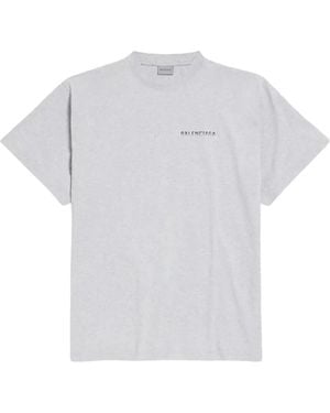 Balenciaga Back Gradient Oversized T-Shirt "Light Heather" 850345 Tvve6 1302" - Black