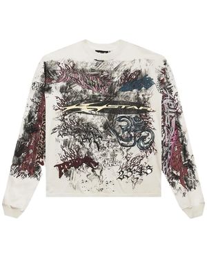 HELLSTAR Graffiti L/S T-Shirt Hsr045" - Black