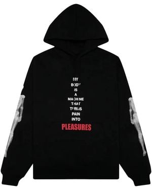 Pleasures Machine Pullover Hoodie P26Sp061-Blk" - Black