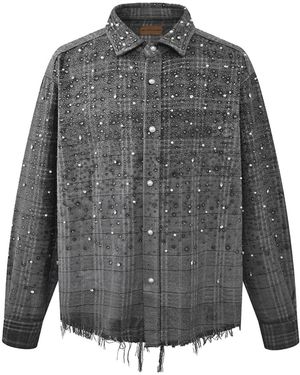 BIRTH OF ROYAL CHILD 20K Diamond Shirt Rhinestone" Bc25Ssls06 Gy" - Black