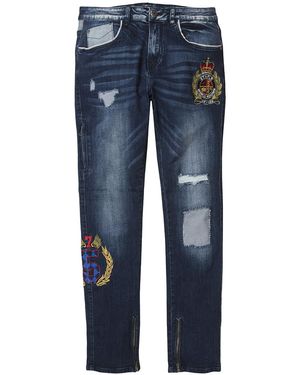 Staple Crest Denim Jeans "Dark Stone Wash" 1901D5454" - Black