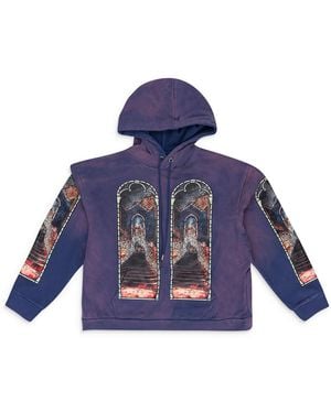 Who Decides War Descent Hoodie 1110140010Ss24" - Blue