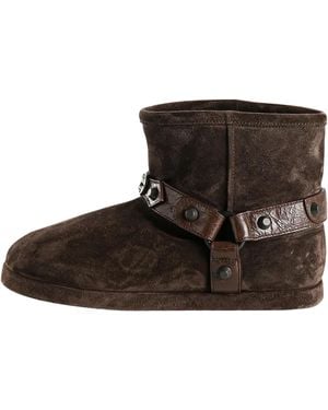 Balenciaga Alaska Soft Boot "Espresso Brass" 845895 Wbfc3 2891" - Black