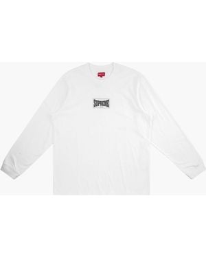 Supreme Woven Label L/s Top "fw 20" - White