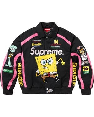 Supreme Spongebob Squarepants Jeff Hamilton Racing Jacket "Ss25 - Black