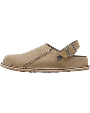 Birkenstock Lutry Premium Suede Taupe - Black