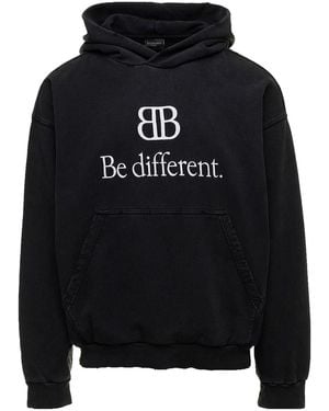 Balenciaga Be Different Hoodie 720426Tnvv11070" - Black