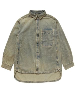 Entire studios Herculean Denim Shirt Surface Wave Esus2511005Sw" - Black