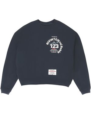 RIVINGTON Cva Paris Crewneck Hooded Sweatshirt Cva Paris Crewneck" - Blue