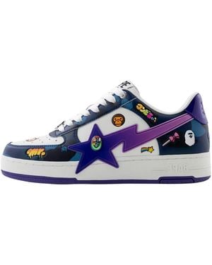 A Bathing Ape Mr. Sta Trainer "Multi" 001Fwl731939C Multi" - Blue