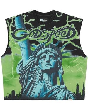 GODSPEED NEW YORK Voltage Sleeveless T-Shirt "Lime" Gs442" - Green
