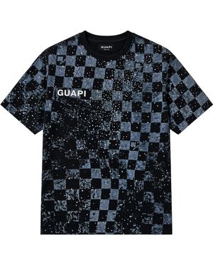 GUAPI Checkerboard T-Shirt Gua04" - Black