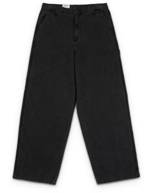 Carhartt Corduroy Trousers "Obsidian Stone Washed" I036486 3Iy 06" - Black