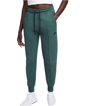 Nike Sportswear Tech Fleece Mid-Rise Jogger Trousers "Deep Jungle" Fb8330 328" - Black