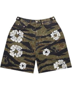 DENIM TEARS Tiger Camo Cw Short "Camo" Dt152" - Black