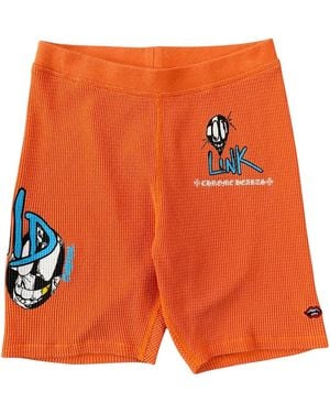 Chrome Hearts Matty Boy Link & Build Logo Thermal Biker Shorts Chrm1396" - Orange