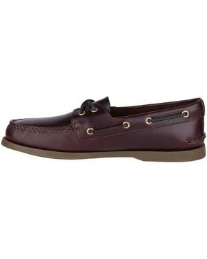 Sperry Top-Sider A/O 2-Eye Leather "Amaretto" 0195214" - Black