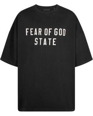 Fear Of God Heavy Crewneck T-Shirt 125Bt242000F" - Black