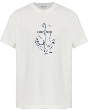 Moncler Anchor Prints T-Shirt "Gardenia" 8C000 53 89B8U 035" - Black