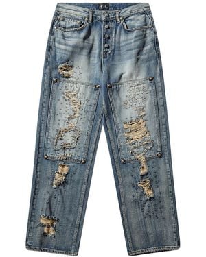 THUG CLUB Vintage Double Knee Trousers Tc25Pt2801" - Blue