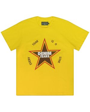 DENIM TEARS Every Tear Is A Star T-Shirt Dt760" - Yellow