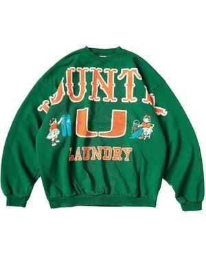 Kapital Big Kountry University Crewneck Sweatshirt Kap042" - Green