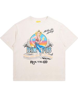 DIET STARTS MONDAY Pub Ss T-Shirt "Antique" Dsm Fa25 044" - Black