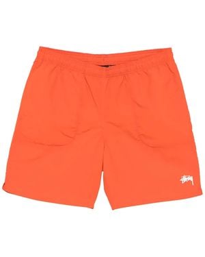 Stussy Water Stock Elastic Waistband Short "Caya Cayenne" 113155N Caya" - Orange