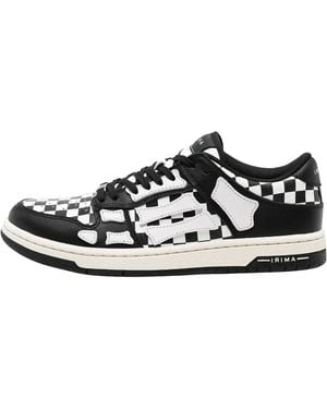 Amiri Chequered Skeleton Low Top Awfosr1021 099" - Black