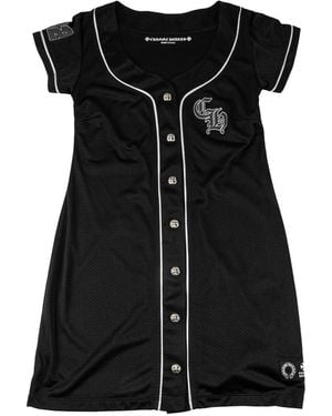 Chrome Hearts Ch Logo Baseball Mesh Button Up Chrm1778" - Black
