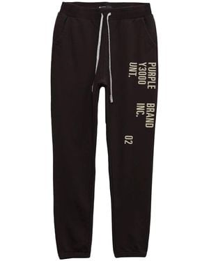 Purple Brand History Jogger "Wash" P407 Hjwb122" - Black