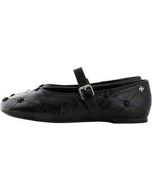 Tory Burch Bunny Knot Mary Jane 188662 004" - Black