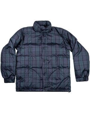 Stussy Plaid Puffer Jacket Stus104" - Blue