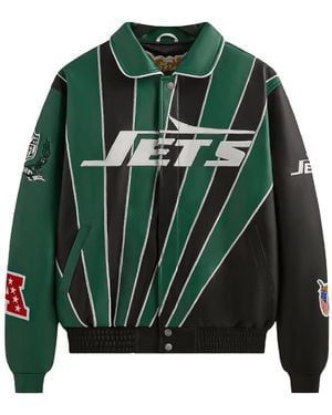 Kith Jeff Hamilton Nfl Jets Leather Varsity Jacket 224" - Green
