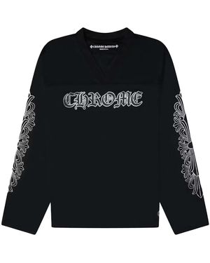 Chrome Hearts Stadium Mesh L/S Jersey Chrm0028" - Black